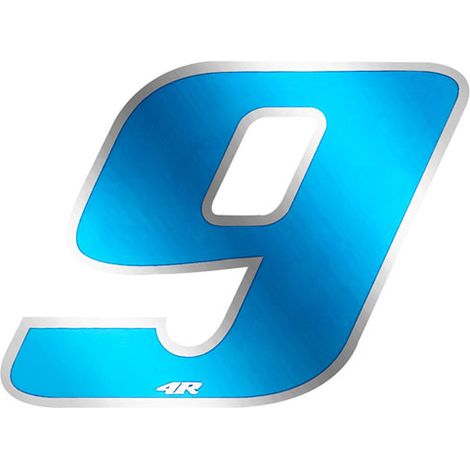 Numeri Gara Anodizzati 65 x 85 mm - Numeri: 9 - Colore: BLU
