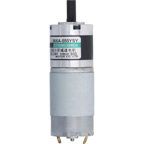 Moteur à engrenages planétaires CC à micro-réduction de vitesse, rotation horaire/antihoraire, petit moteur, couple maximal de 34 kg.cm, 24 V, 15 W, 300 tr/min (1/5)