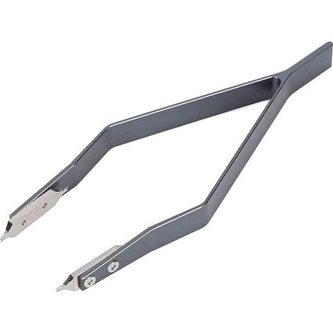 Ecleanfy - Pince à boucle métallique Bergeon 7825, pince à ressort pour barrettes de grains, outil d'horloger ergonomique en acier inoxydable, argent (1/5)