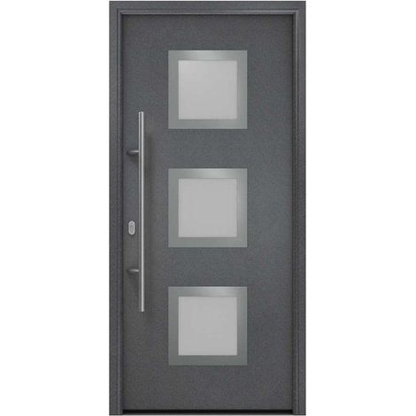 Hörmann Ecostar Haustür "ISOPRO IP 810S", anthrazit metallic (CH 703), 110 x 210 cm (B x H), DIN Links