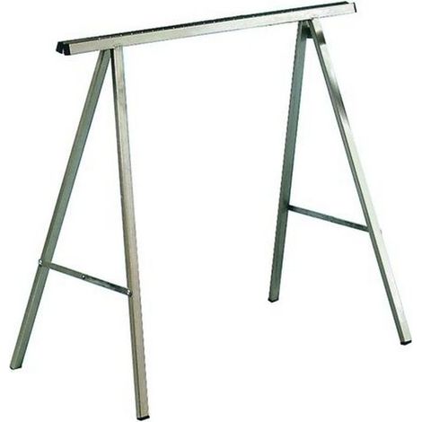 Vigor 48988-10 Cavalletto in Acciaio con Cerniera a Nastro Altezza 78 cm Profondita' 86 cm Capacita' 200 Kg Peso 3.70 Kg colore Nero (1/2)