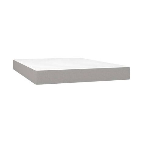 Sommier Snowco, matelas gris clair, 140 × 200 cm, tissu, tissu doux et respirant, idéal chambre à coucher, style moderne, montage simple (1/5)