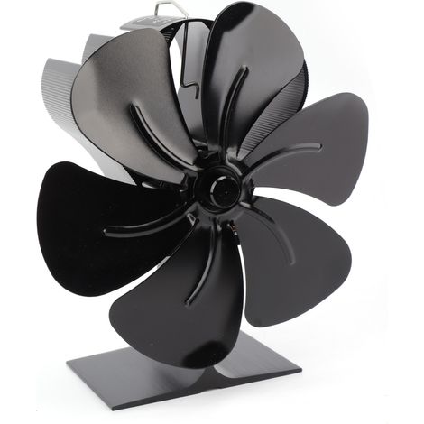 Ventilateur de poêle à 6 pales alimenté par la chaleur, autogénéré, pour la circulation de l'air et résistant à la chaleur. (1/5)