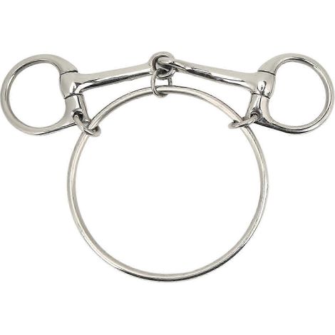 Mors de cheval en acier inoxydable de 125 mm, 125 mm (5 pouces), anneau libre, pour l'entraînement en extérieur (1/5)