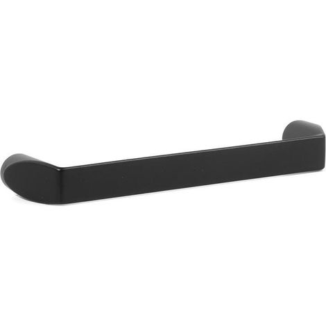 tirador de mueble alan. zamak. para puertas y cajones - giusti acabado negro mate dist. agujero dist. 96mm. (1/3)