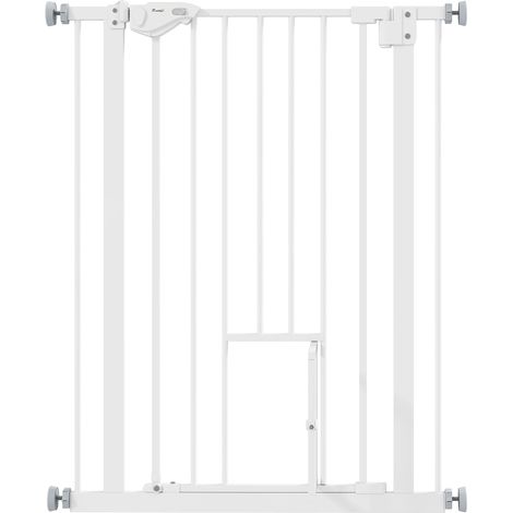 Barrera para mascotas a presión, ancho ajustable, BLANCA (1/2)