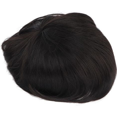 Perruque homme simple salon maison, système de remplacement capillaire naturel pour quotidien et soirée, pièce toupet (1/5)