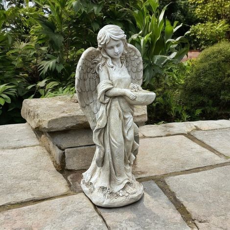 78cm Angel Statue for Indoor or Outdoor Display - MGO - L36 x W36 x H78 cm