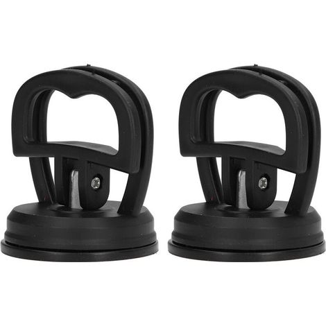 Jeffergarden Ventouse,Extracteur de ventouse à grande traction, 2 pièces, boucle à une main, levage de ventouse pour carreaux de céramique, coque de voiture, outil de démontage de téléphone, noir