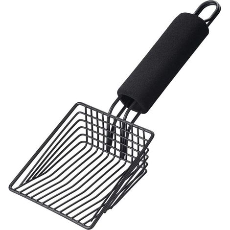 P à litière en métal pour chat – P profonde à tamisage rapide avec poignée confortable, conçue pour les propriétaires de plusieurs chats. (1/5)