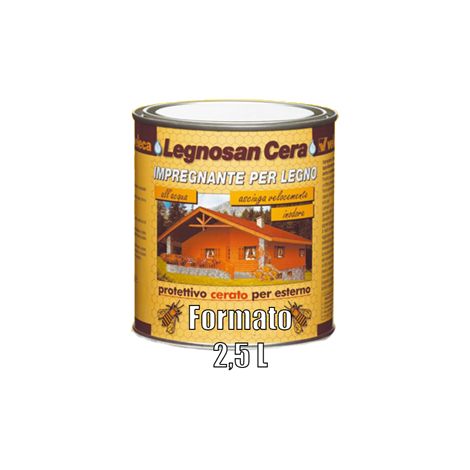 Impregnante Protettivo 2,5 Lt Mogano Cera Per Legno Legnosan Veleca - Veleca (1/2)