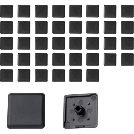 Capuchons De Protection Profilé Aluminium 30x30 mm–Embouts Plastique Embout Terminal pour Profilés Alu Carrés –40 Pièces pour Profilé Aluminium 30x30, Profilés en Aluminium (1/5)
