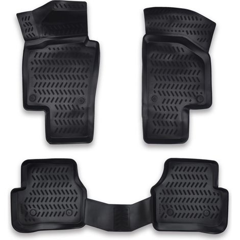 Komplettset, 4 Stück, 3D-Gummifußmatten für den Innenraum aus TPE-Gummi, X‑Series, für VOLKSWAGEN VW PASSAT Limousine B7 2011–20