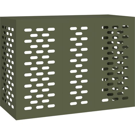 vidaXL Housse de climatiseur Vert olive 110 x 50 x 80 cm (1/5)