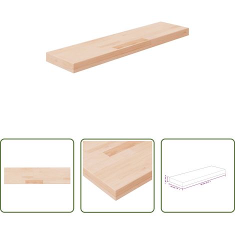 Stauraum - Regalboden 80x20x4 cm Unbehandeltes Massivholz Eiche (1/5)