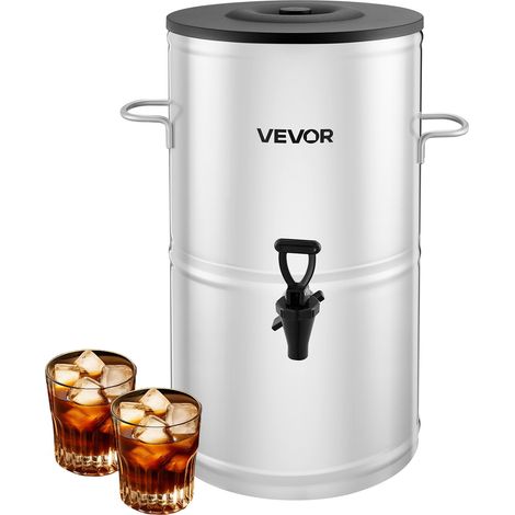 VEVOR Distributore di Te Freddo da 15 L Distributore di Bevande Isolato in Acciaio Inox 304 con Rubinetto e Maniglia, per Bevande Calde e Fredde, per Caffe e Acqua in Bar e Ristoranti (1/5)