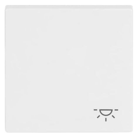 Busch-Jaeger Bascule avec impression symbole "Lumière" pour interrupteur/bouton-poussoir, 1 compartiment blanc studio - Plattform 63 (2520 LI-84), 2CKA001751A3189