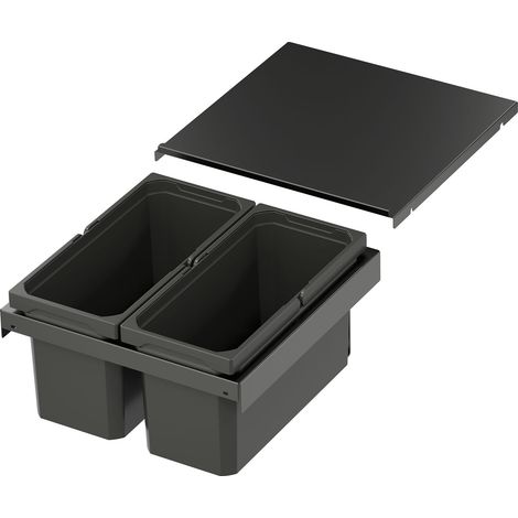 VS ENVI Flex XS-216 Abfalltrennsystem KB 450 mm 2 x 10 Liter Lava (1/4)