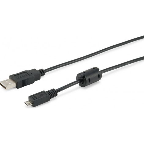 Equip 128596 USB Kabel USB 2.0 1 m USB A Micro-USB B Schwarz