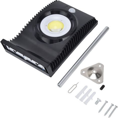 Solarbetriebene LED-Außenleuchte mit Bewegungsmelder, wasserdicht, für mehr Sicherheit im Außenbereich, inklusive Montagestange (1/5)