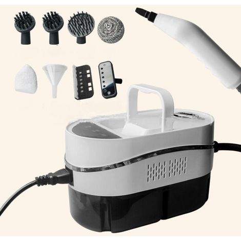 Nettoyeur vapeur portatif, nettoyeur vapeur haute pression haute température pour la maison, nettoyeur vapeur multifonction portable 1,2 L, pour la maison, la climatisation--Blanc