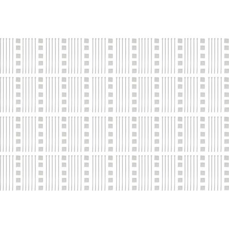Attaches à fermeture éclair en Nylon, 200 pièces, câble autobloquant solide résistant aux hautes températures avec supports pour clôture 20x20mm blanc (1/5)