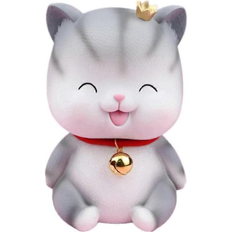 Tirelire chaton adorable (1 pièce) en vinyle, décoration de bureau-14.5X10.5CM (1/3)