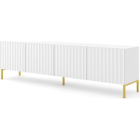 CREDENZA WAVE TV STAND 200 4D BIANCO OPACO (1/5)