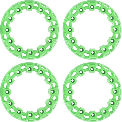 Set di 4 pezzi di coprimozzo per ruote ATV da 6 pollici, decorazione in plastica per pneumatici, protezione cerchio universale per Go Kart, colore verde.