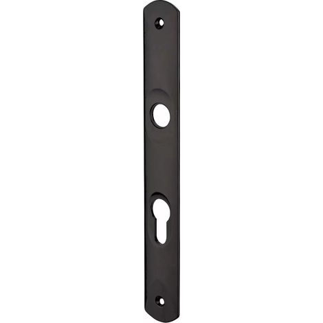 Thirard – Plaque de propreté pour serrure encastrable de portail en acier – Têtière inox – Installation facile à droite/gauche – Pour portail bois, PVC, aluminium