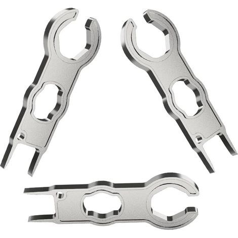 3 Pièces Mc4 Connecteur Solaire Tool Clé Clés Solaires Outils De Montage Mc4 Montage Et Démontage Outil Mc4 Clés Outils Kit En Métal Pour Connecteur Solaires, Panneau Solaire Fonctionne, Câble Pv (1/4)