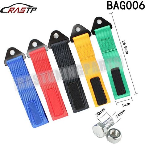 Trendy and personalized car modification accessories, front bumper decorations, tow ropes, thick tow ropes - gold (1/4)