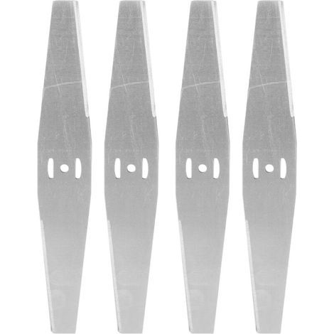 FENOPLASTICA4 Pièces Lames de Tondeuse à Gazon Électrique en Acier Inoxydable Allongées Anti-Enchevêtrement Accessoires pour Débroussailleuse - 20 cm -KZQ (1/5)