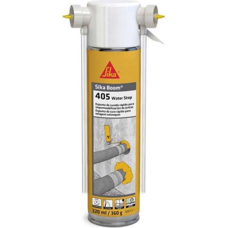 Sika Boom®-405 Water Stop - Espuma PU bicomponente estanca hasta 1 bar - 320 ml - Bote con palanca - Verde