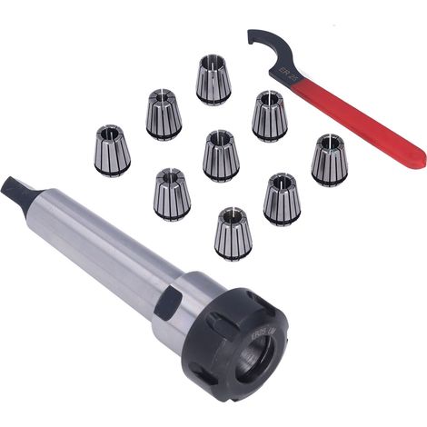 Mandrin ER25 M12 avec tige de rallonge MTA3, porte-pince de serrage pour fraisage CNC et tour, kit d'outillage complet (1/5)