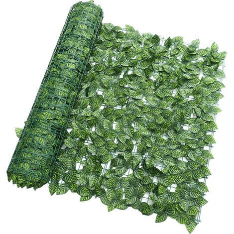 Clôture Artificielle - Panneau De Clôture À Feuillage Vert - Écran De Confidentialité Pour Jardin Extérieur Et Décoration Murale - 50 x 50 cm (1/4)