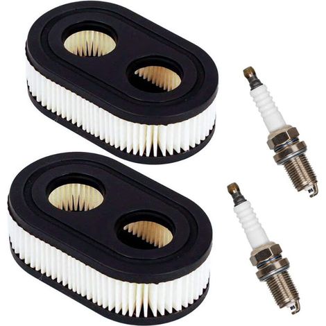 Filtre à huile ou air pour moteur thermiquePièces de moteur Filtre à air de tondeuse à gazon avec 2 bougies d'allumage