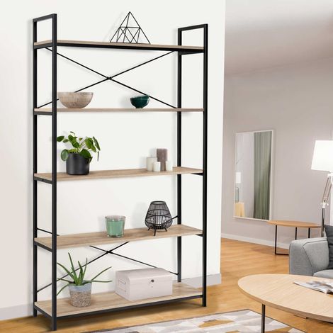 DETROIT estantería de diseño industrial XL de 5 niveles 170 cm (1/5)