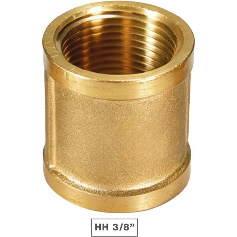 Manguito latón hembra-hembra 3/8" - 10 u caja