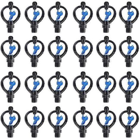 50 têtes d'arrosage papillon G12, buses à turbine linéaire externe automatique, système d'irrigation par arrosage rotatif automatique à 360 degrés (1/5)