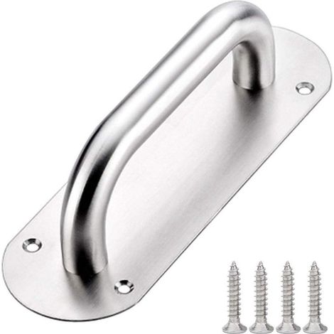 65 x 200mm Stainless Steel Barn Door Handle, Sliding Door Handle, Pull Door Handle, Push Door Handles with Silver Plate (1/5)