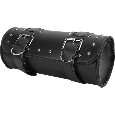 Sacoche à outils pour moto, en cuir synthétique, spacieuse, polyvalente et résistante, noire. (1/5)