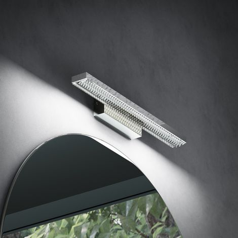 Spiegelleuchte 40cm LED Badlampe  Spiegellampe, 6000K Badezimmer Lampe  LED Wandleuchte Chrom 9W Leuchtschein