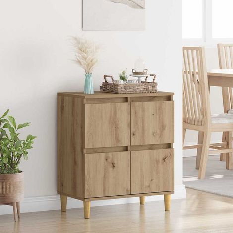 Buffet-Meuble de rangement Chêne artisanal 60 x 35 x 70 cm Bois d'ingénierie 162861 (1/5)