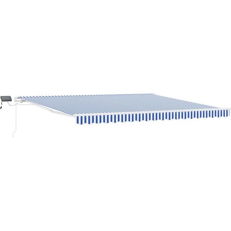 Maison Exclusive - Tenda Retrattile Blu e Bianco 500 × 300 cm