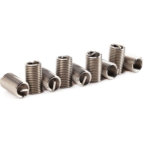 Kit 50 pièces inserts de réparation de filetage acier inoxydable 304 manchon fileté haute résistance M8x1.25x3D (1/5)