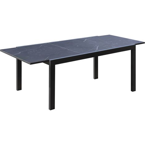 Tavolo Allungabile da Giardino 98x180/240x75 cm in Alluminio Antracite