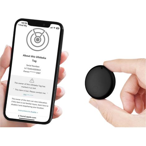localizador Bluetooth, compatible con Find My, resistente al agua IP67, compacto de 29 mm, para niños y mascotas. (1/5)
