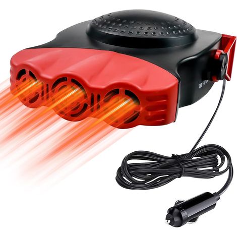 Chauffage de Voiture, 150W Chauffage Soufflant Portable 12V pour Voiture, Dégivreur de Désembueu Voiture Chauffage Rapide, avec pivotant à 180° Dégivreur De Chauffage De Voiture avec Allume-Cigare (1/5)