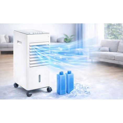 Climatiseur évaporatif portable - CELLUSTOP - 5 L - 65 W - 3 vitesses - double réservoir (1/5)